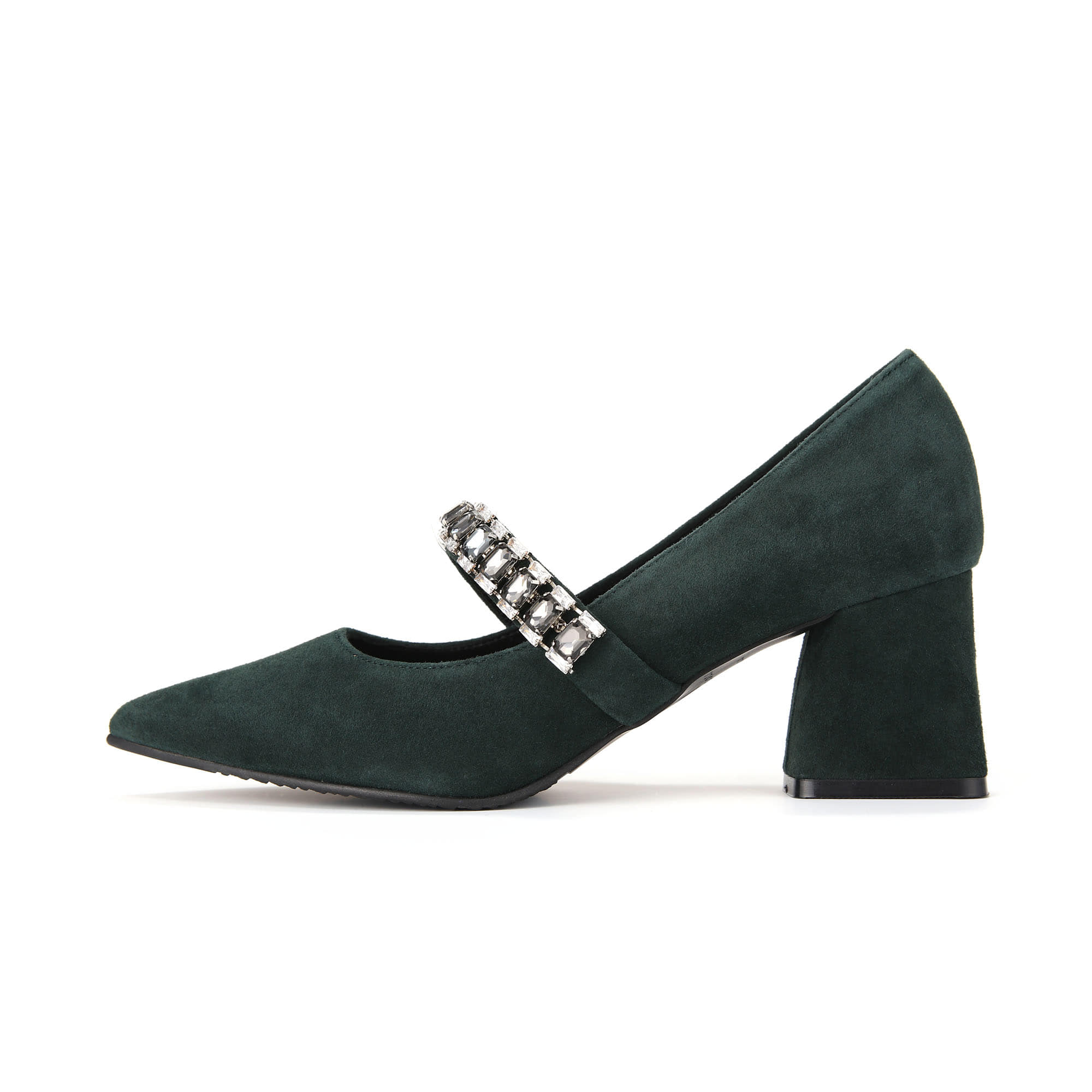 Band jewelry pumps [8354] (Green)